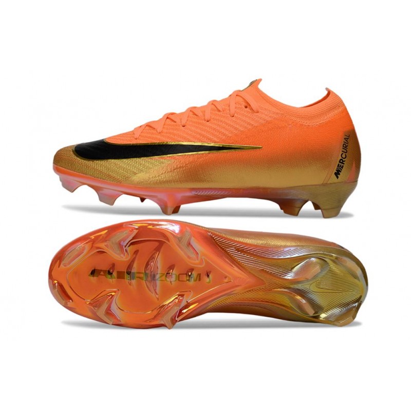 Crampons de football Nike Mercurial Vapor 16 Elite FG Orange Noir Or