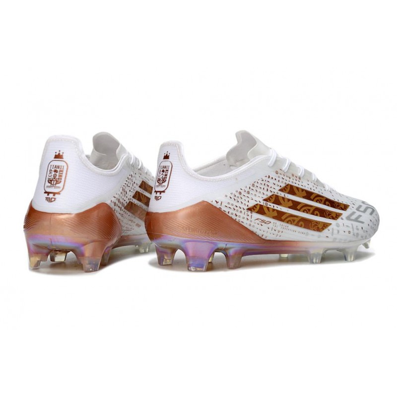 Chaussure Adidas F50 Elite FG Blanc Or – Image 4