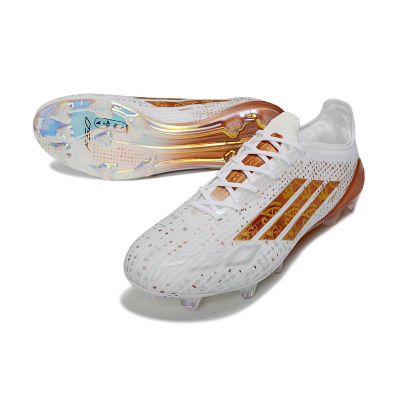 Chaussure Adidas F50 Elite FG Blanc Or – Image 5