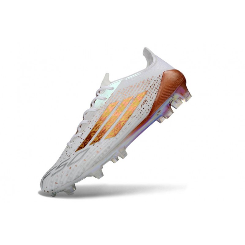 Chaussure Adidas F50 Elite FG Blanc Or – Image 6