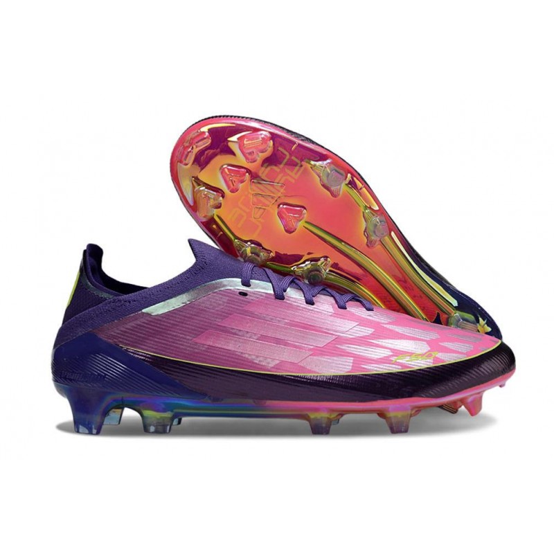 Chaussure Adidas F50 Elite FG Lamine Yamal Violet Unity Blanc Ftwr Citron Lucide – Image 3