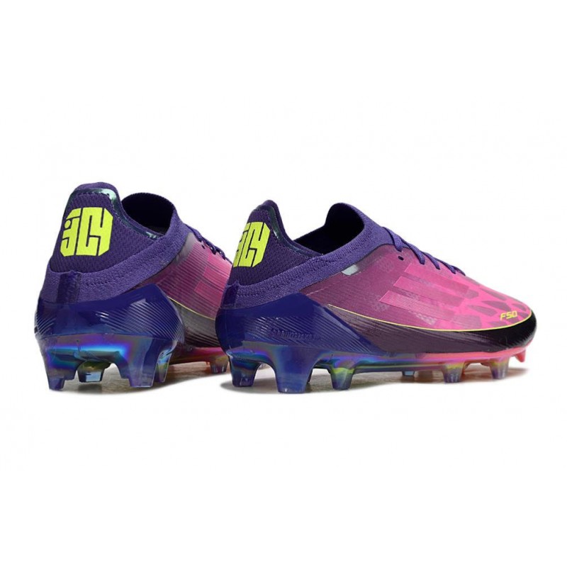 Chaussure Adidas F50 Elite FG Lamine Yamal Violet Unity Blanc Ftwr Citron Lucide – Image 4