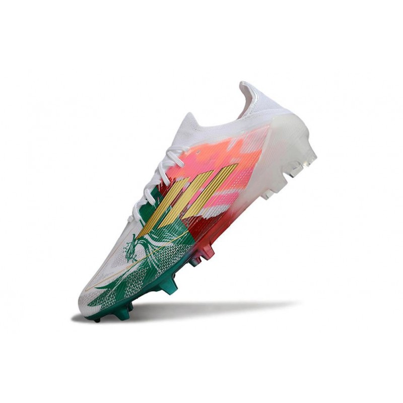 Chaussure Adidas F50 Elite FG Rose Vert Or – Image 6