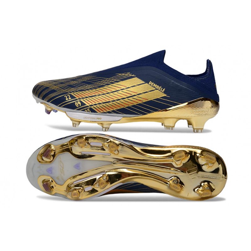 Chaussures Adidas F50+ Laceless FG Noir Or – Image 3