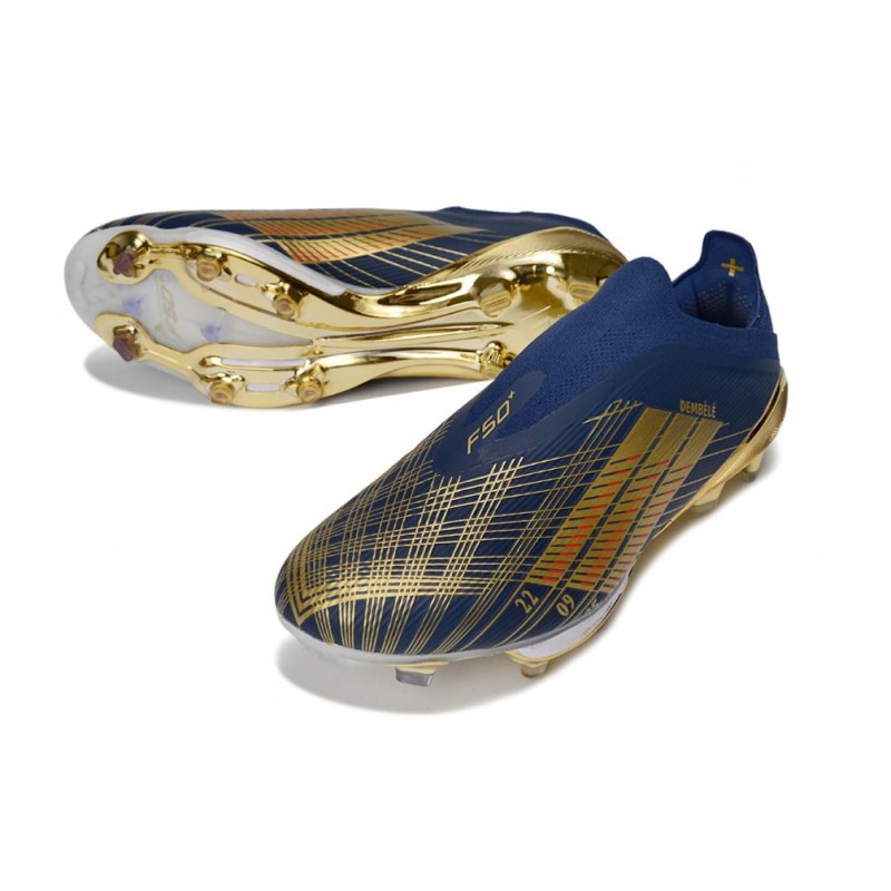 Chaussures Adidas F50+ Laceless FG Noir Or – Image 5