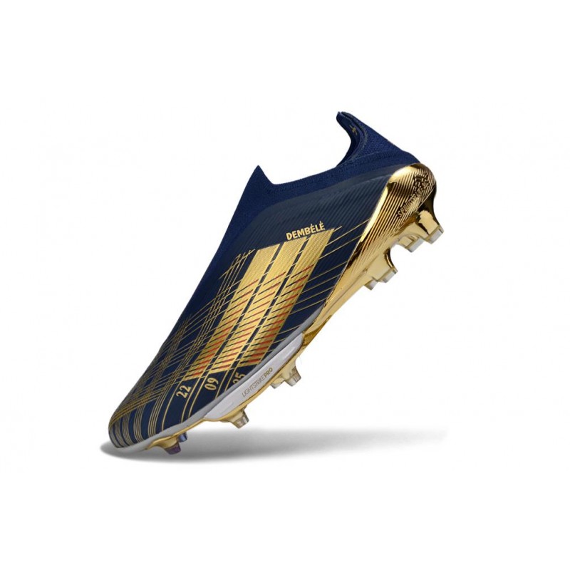 Chaussures Adidas F50+ Laceless FG Noir Or – Image 6
