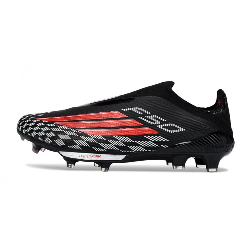 Chaussures Adidas F50+ Laceless FG Noir Rouge – Image 2