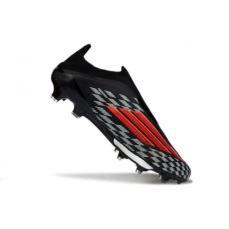Chaussures Adidas F50+ Laceless FG Noir Rouge – Image 7