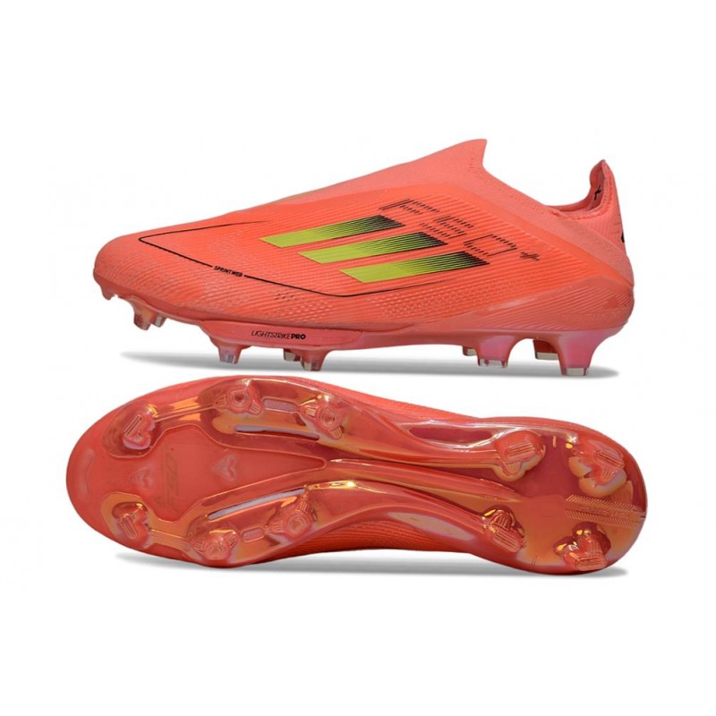 Chaussures Adidas F50+ Laceless FG Rouge Jaune – Image 3