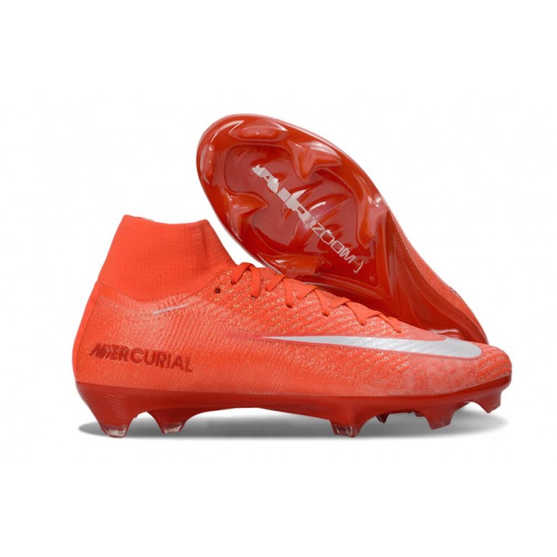 Chaussure de Foot Nike Mercurial Superfly X Elite FG Rouge Blanc – Image 3