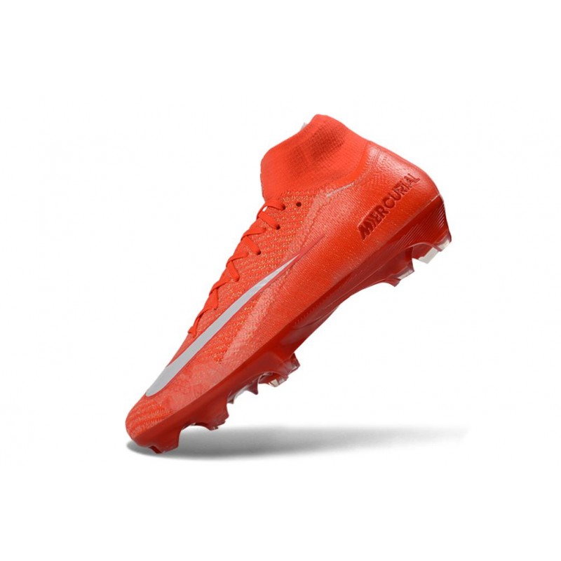 Chaussure de Foot Nike Mercurial Superfly X Elite FG Rouge Blanc – Image 6