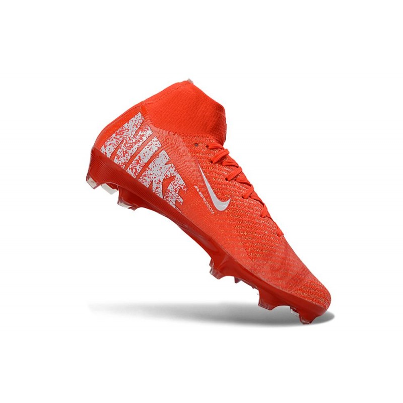 Chaussure de Foot Nike Mercurial Superfly X Elite FG Rouge Blanc – Image 7