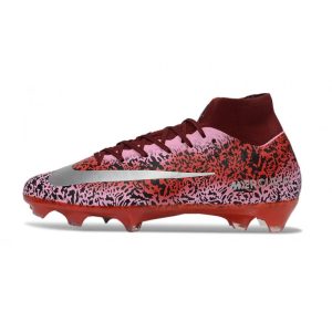 Chaussure de Foot Nike Mercurial Superfly X Elite FG Safari Rouge Argent