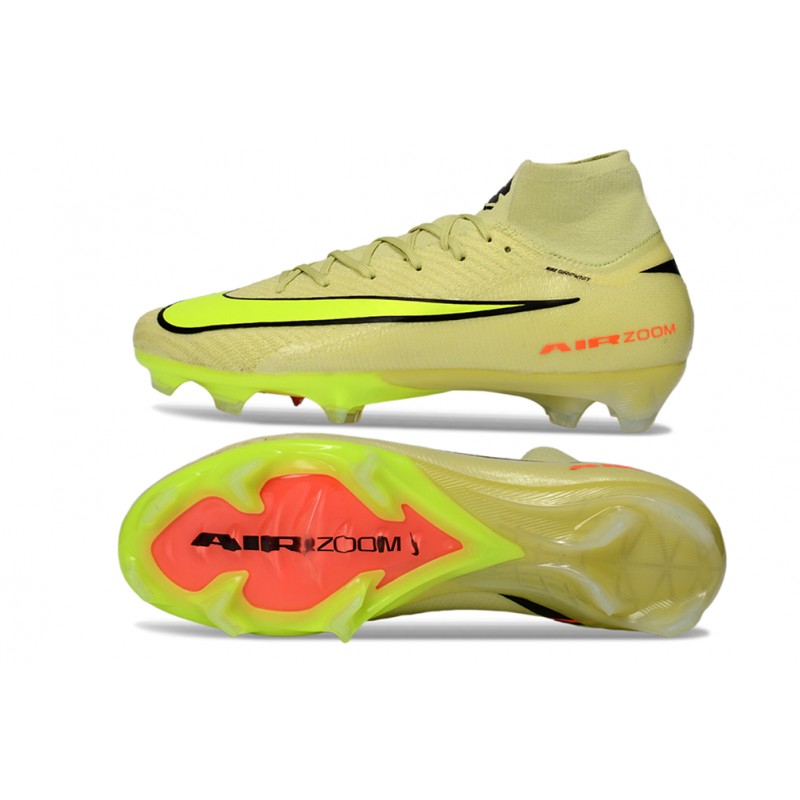 Chaussure Nike Air Zoom Mercurial Superfly 10 Elite FG Limelight Volt Hyper Cramoisi – Image 3
