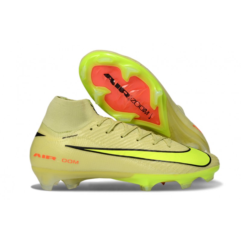 Chaussure Nike Air Zoom Mercurial Superfly 10 Elite FG Limelight Volt Hyper Cramoisi