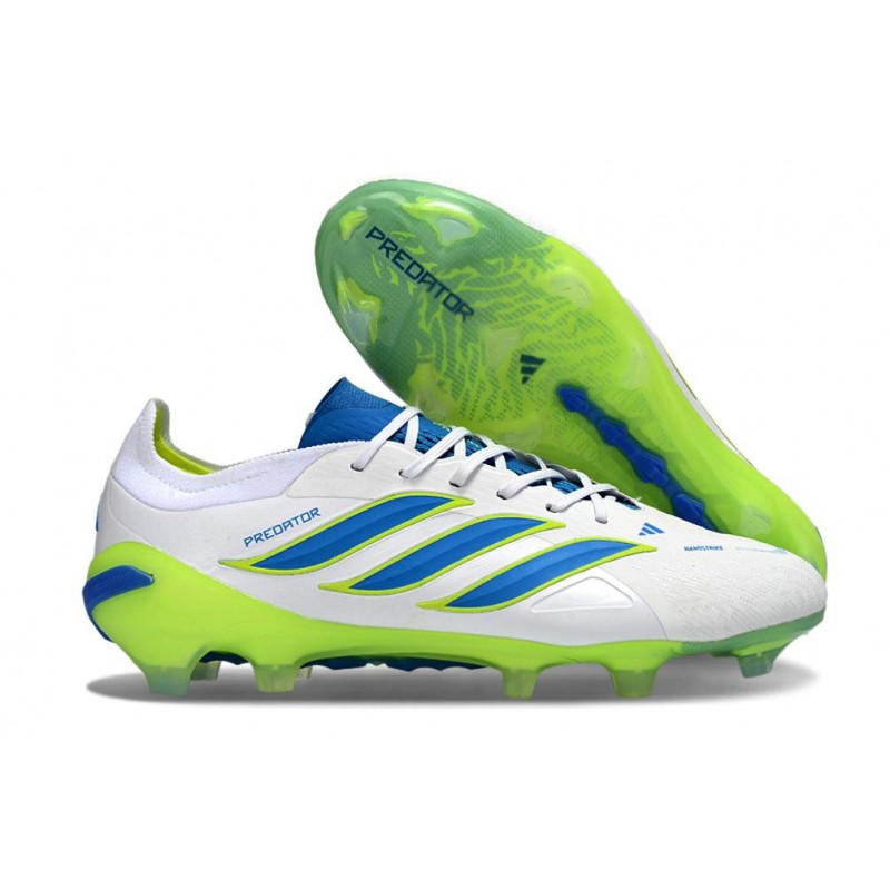 Chaussures de foot adidas Predator 26 Elite FG Blanc Bleu – Image 3