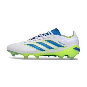 Chaussures de foot adidas Predator 26 Elite FG Blanc Bleu