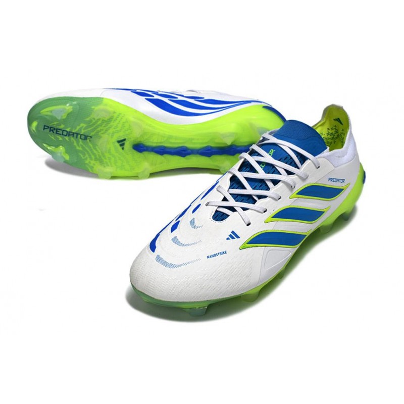 Chaussures de foot adidas Predator 26 Elite FG Blanc Bleu – Image 5