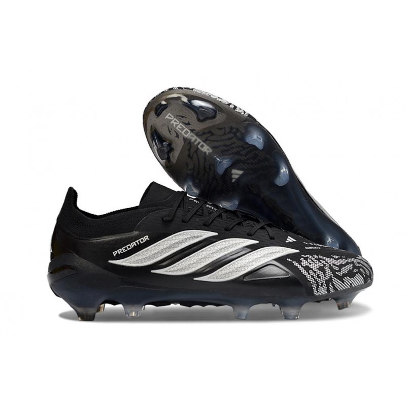 Chaussures de foot adidas Predator 26 Elite FG Noir Blanc – Image 3