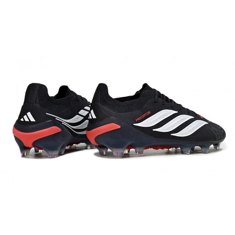 Chaussures de foot adidas Predator 26 Elite FG Noir Blanc Rouge – Image 3