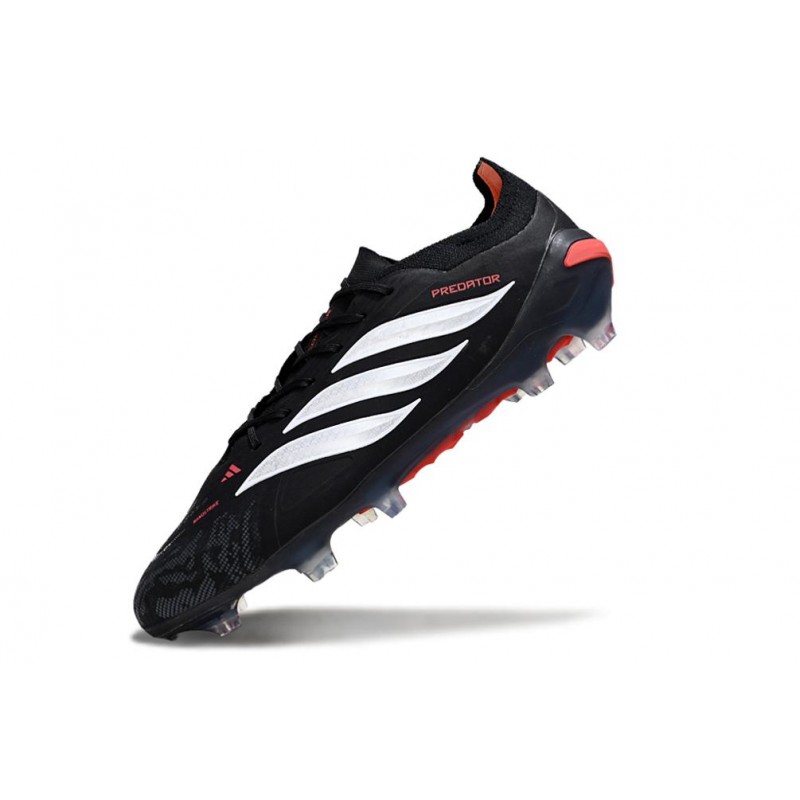 Chaussures de foot adidas Predator 26 Elite FG Noir Blanc Rouge – Image 5