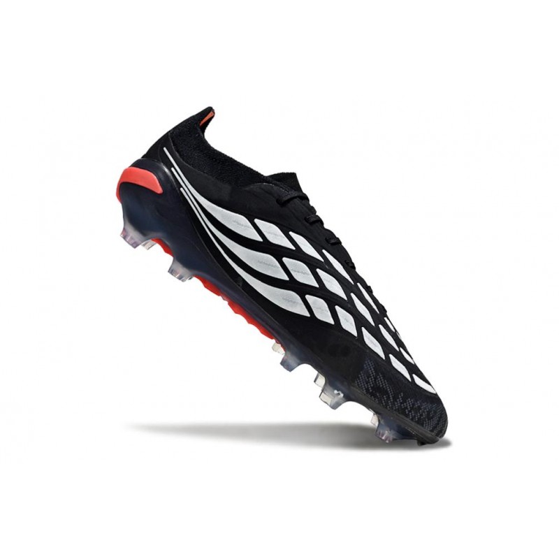 Chaussures de foot adidas Predator 26 Elite FG Noir Blanc Rouge – Image 6
