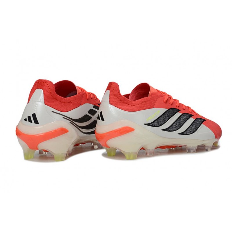 Chaussures de foot adidas Predator 26 Elite FG Rouge Lucide Noir Blanc Ftwr – Image 4