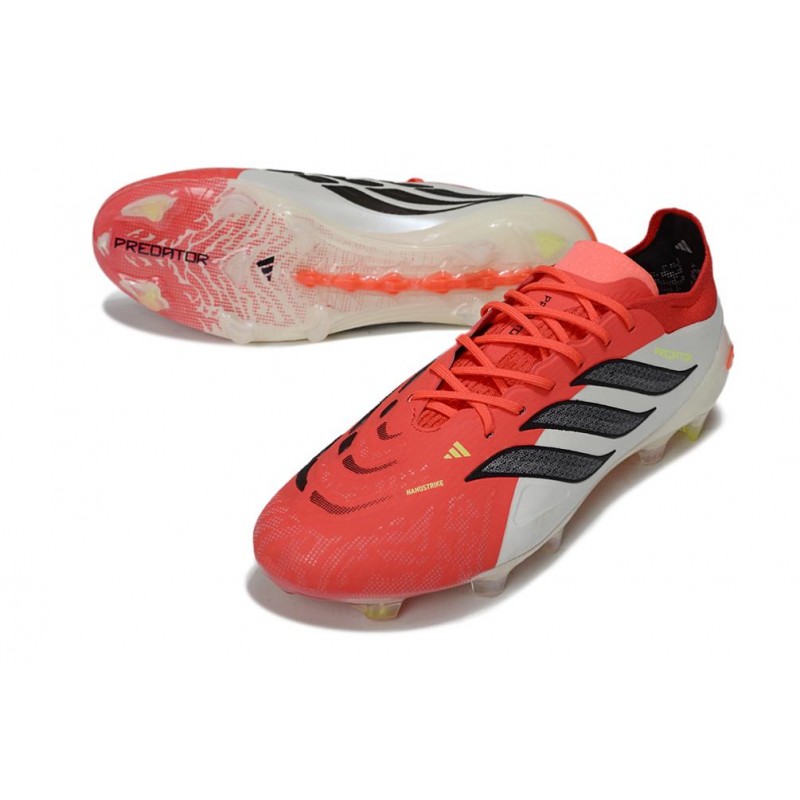 Chaussures de foot adidas Predator 26 Elite FG Rouge Lucide Noir Blanc Ftwr – Image 5