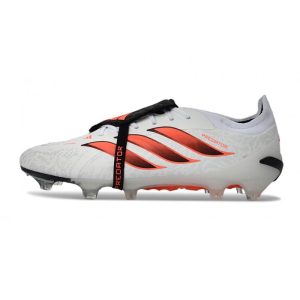 Chaussures de foot adidas Predator 26 Elite Foldover Tongue FG Blanc Rouge