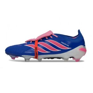 Chaussures de foot adidas Predator 26 Elite Foldover Tongue FG Bleu Rapide Rose Explosif