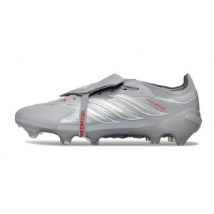 Chaussures de foot adidas Predator 26 Elite Foldover Tongue FG Gris Argent