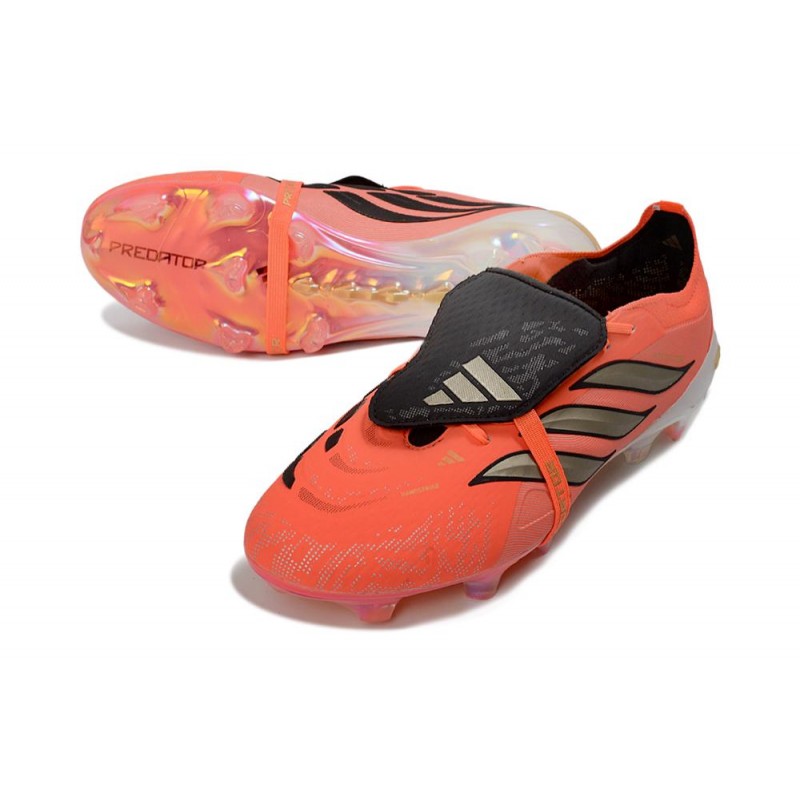 Chaussures de foot adidas Predator 26 Elite Foldover Tongue FG Rouge Or – Image 5