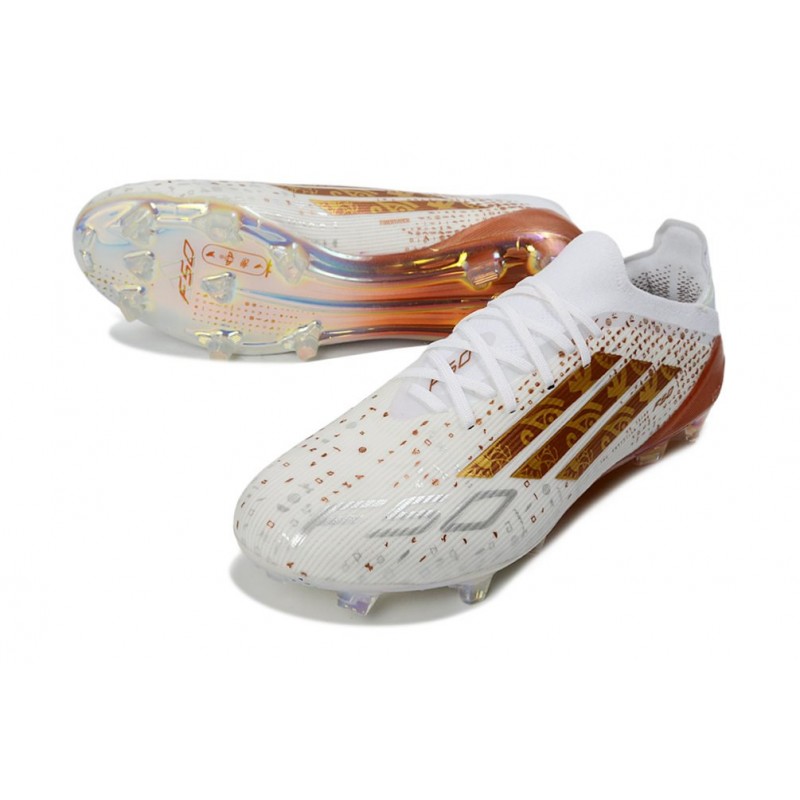 Chaussure Adidas F50 Elite FG Blanc Or – Image 5