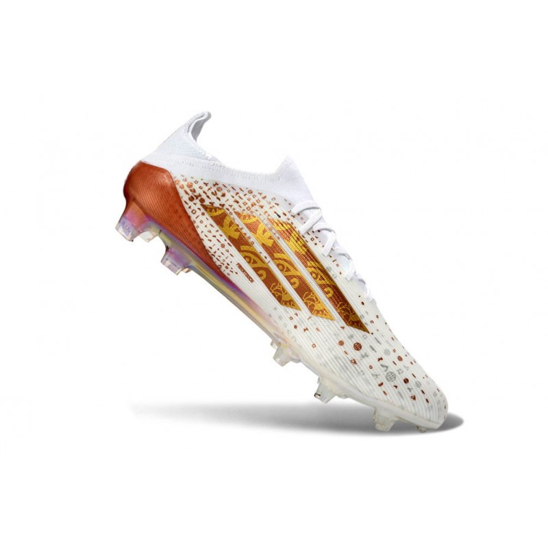 Chaussure Adidas F50 Elite FG Blanc Or – Image 7