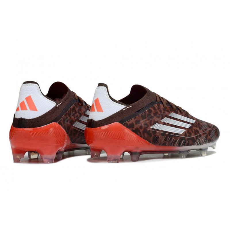 Chaussure Adidas F50 Elite FG Léopard Argent Rouge – Image 4