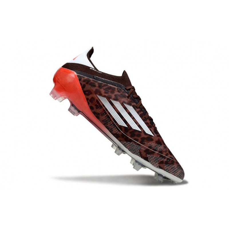 Chaussure Adidas F50 Elite FG Léopard Argent Rouge – Image 7