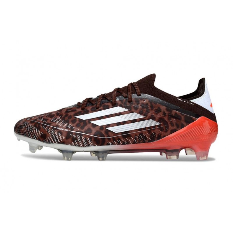 Chaussure Adidas F50 Elite FG Léopard Argent Rouge