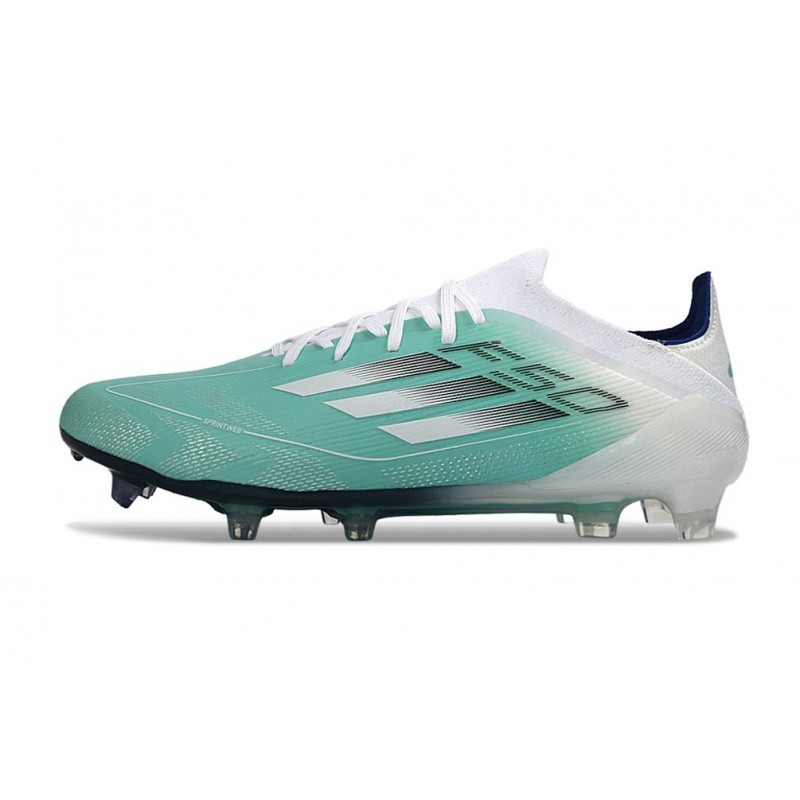 Chaussure Adidas F50 Elite FG Vert Blanc Argent