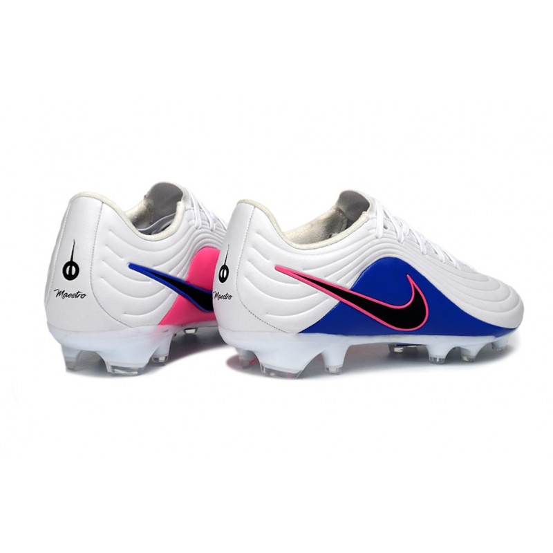 Chaussures Nike Tiempo Maestro Elite FG Attack - Blanc Noir Bleu Rose – Image 4