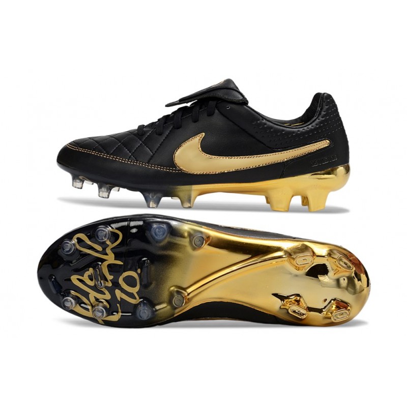 Chaussures Nike Tiempo Maestro Elite FG Noir Or – Image 2