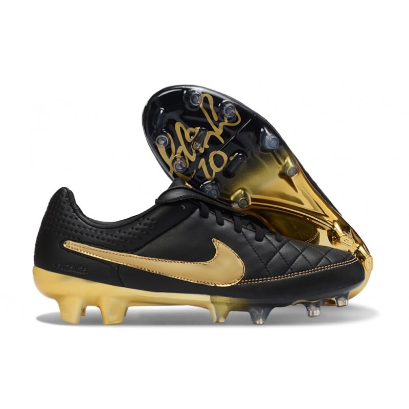 Chaussures Nike Tiempo Maestro Elite FG Noir Or – Image 3