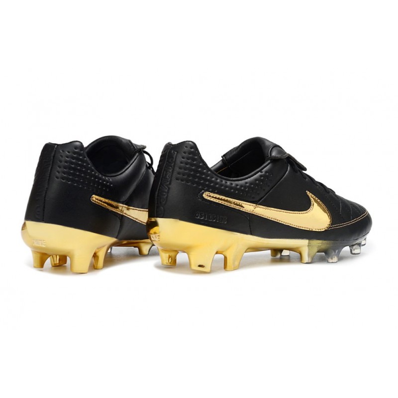 Chaussures Nike Tiempo Maestro Elite FG Noir Or – Image 4