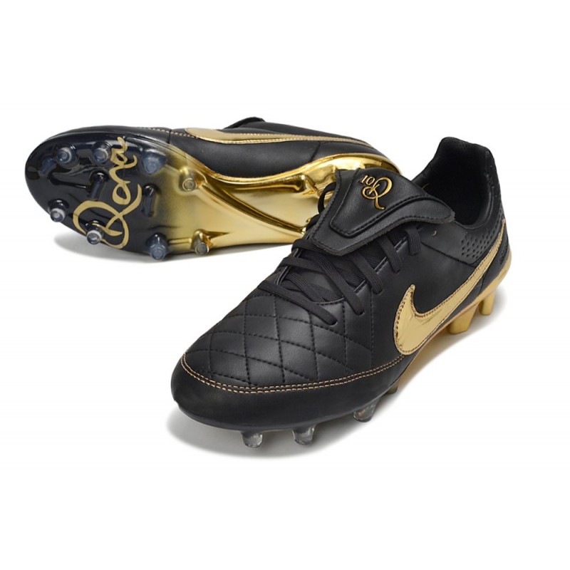 Chaussures Nike Tiempo Maestro Elite FG Noir Or – Image 5