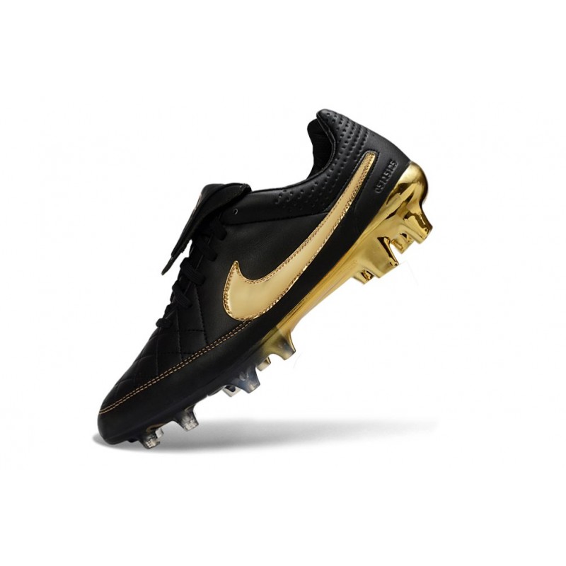 Chaussures Nike Tiempo Maestro Elite FG Noir Or – Image 6