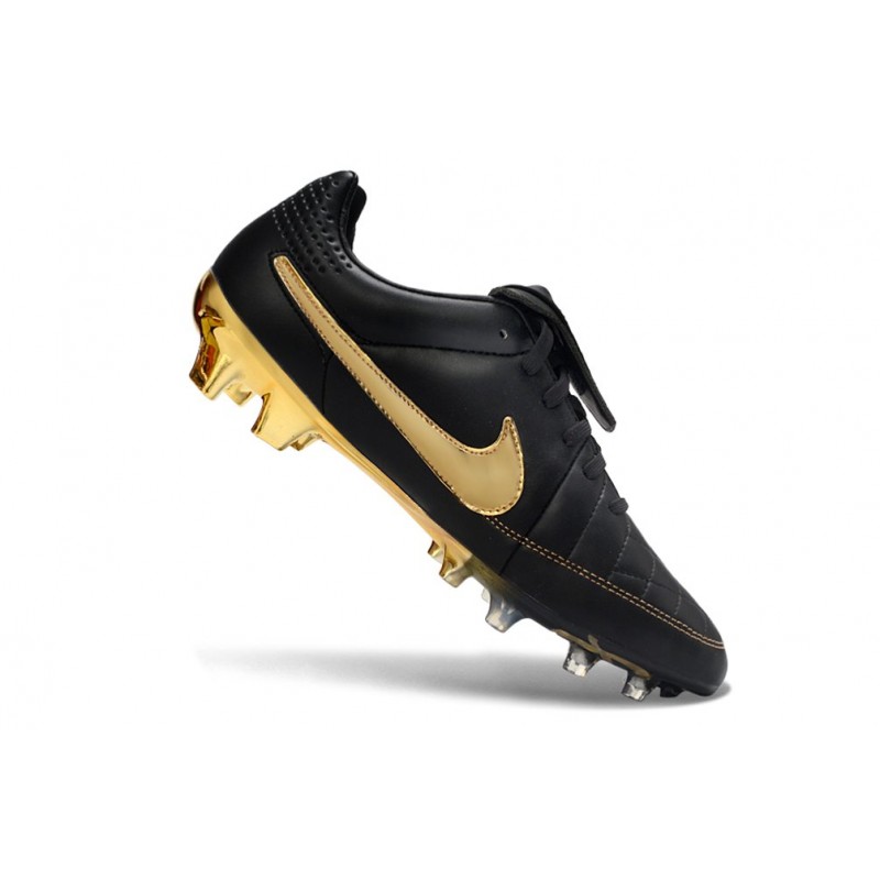 Chaussures Nike Tiempo Maestro Elite FG Noir Or – Image 7