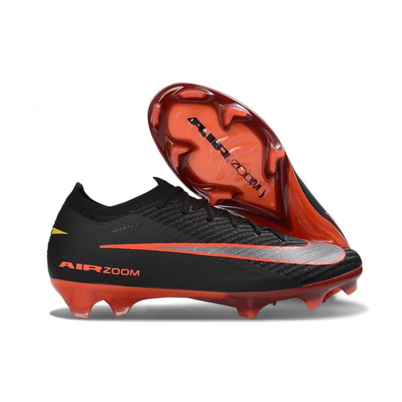 Chaussure Nike Air Zoom Mercurial Vapor XVI Elite FG Noir Rouge – Image 3