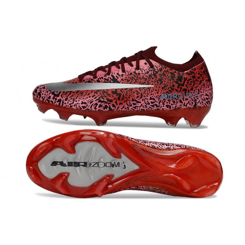Chaussure Nike Air Zoom Mercurial Vapor XVI Elite FG Rouge Argent – Image 2