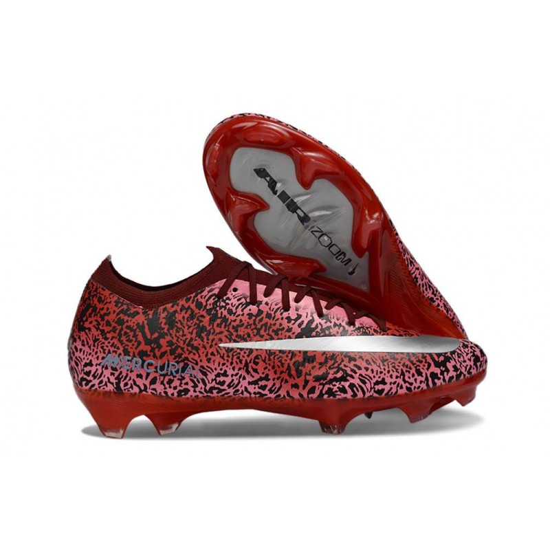 Chaussure Nike Air Zoom Mercurial Vapor XVI Elite FG Rouge Argent – Image 3