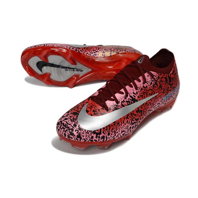 Chaussure Nike Air Zoom Mercurial Vapor XVI Elite FG Rouge Argent – Image 5