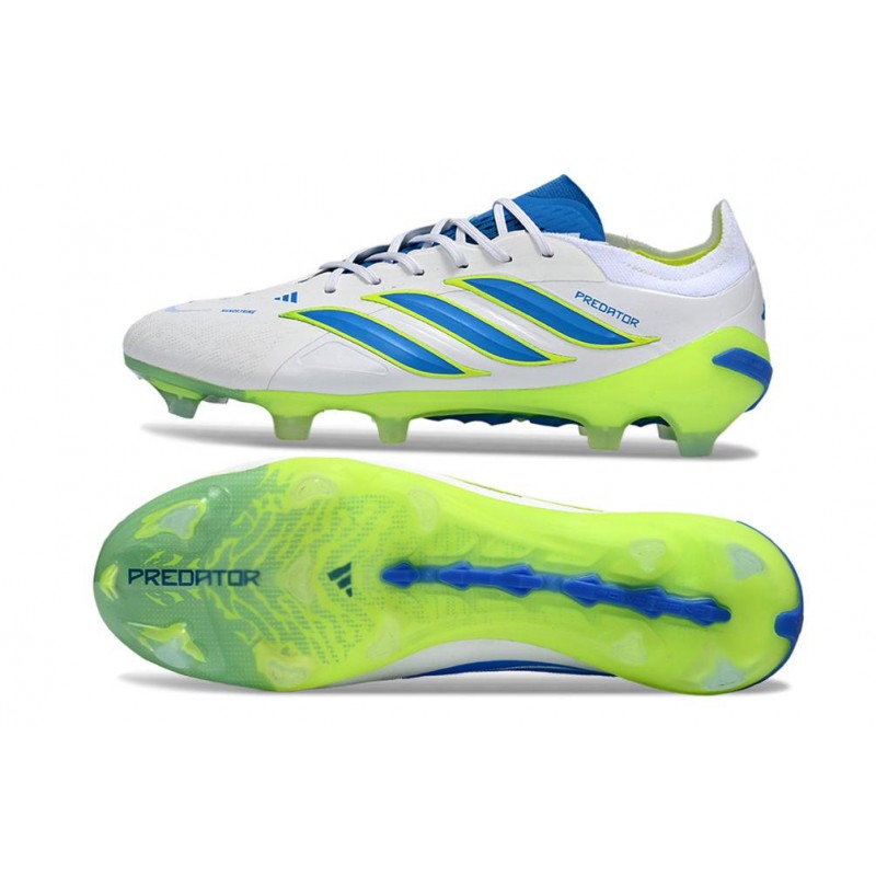 Chaussures de foot adidas Predator 26 Elite FG Blanc Bleu – Image 2
